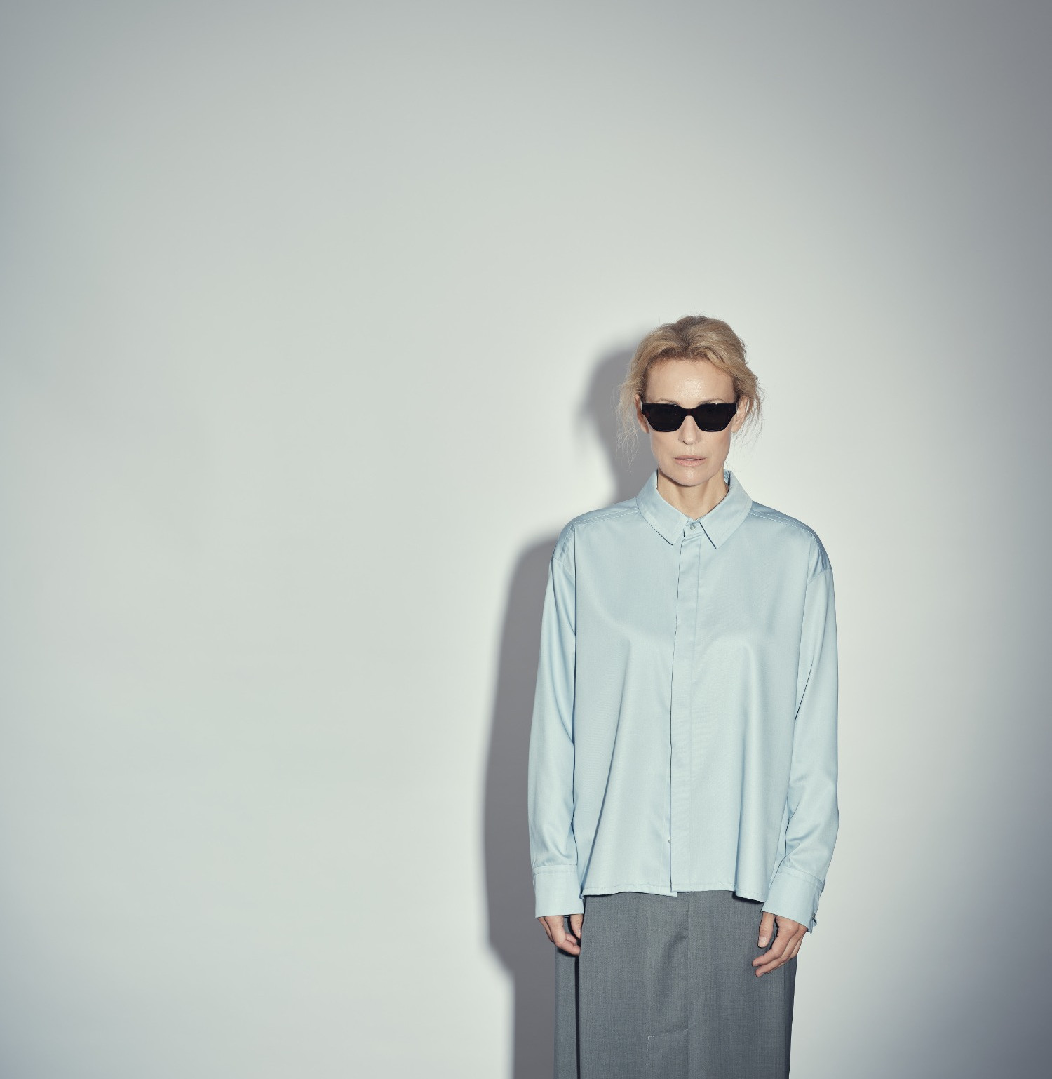 Wool shirt blue