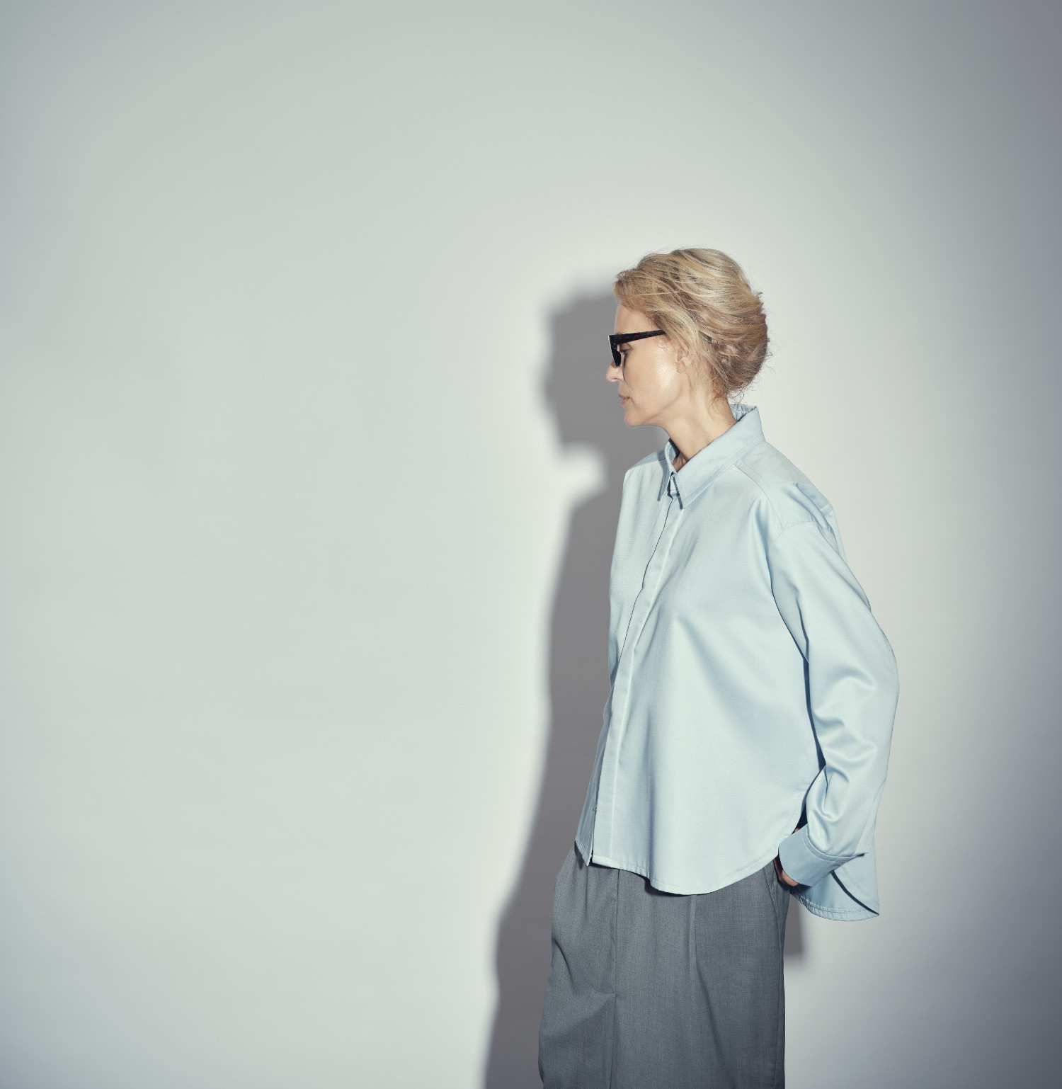 Wool shirt blue