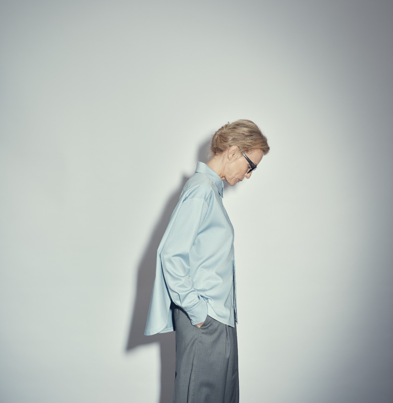 Wool shirt blue