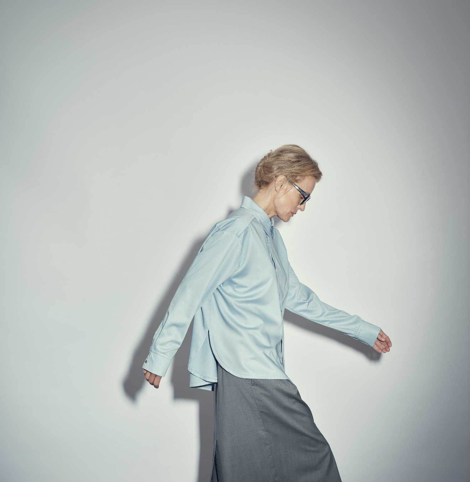 Wool shirt blue