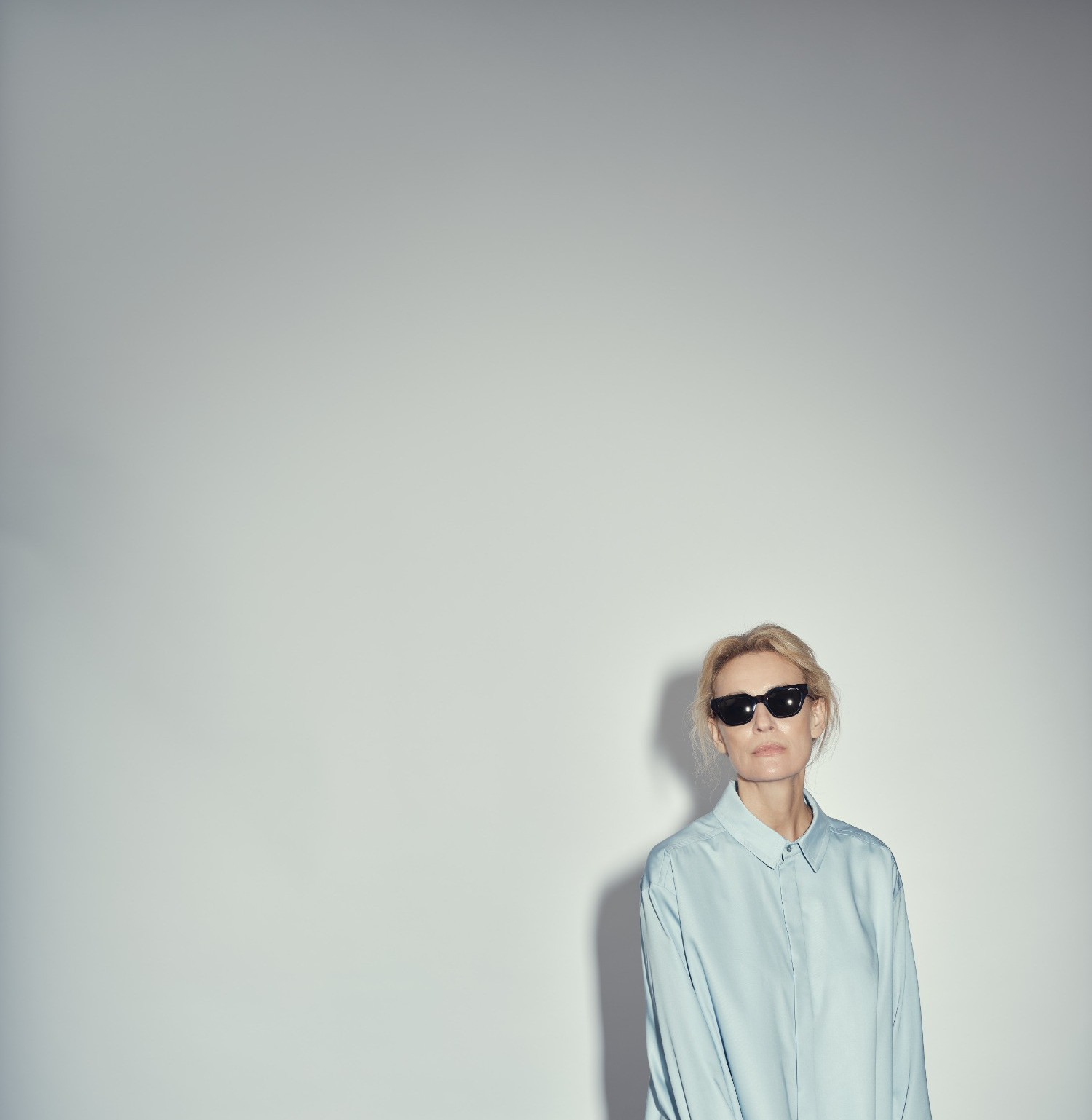 Wool shirt blue