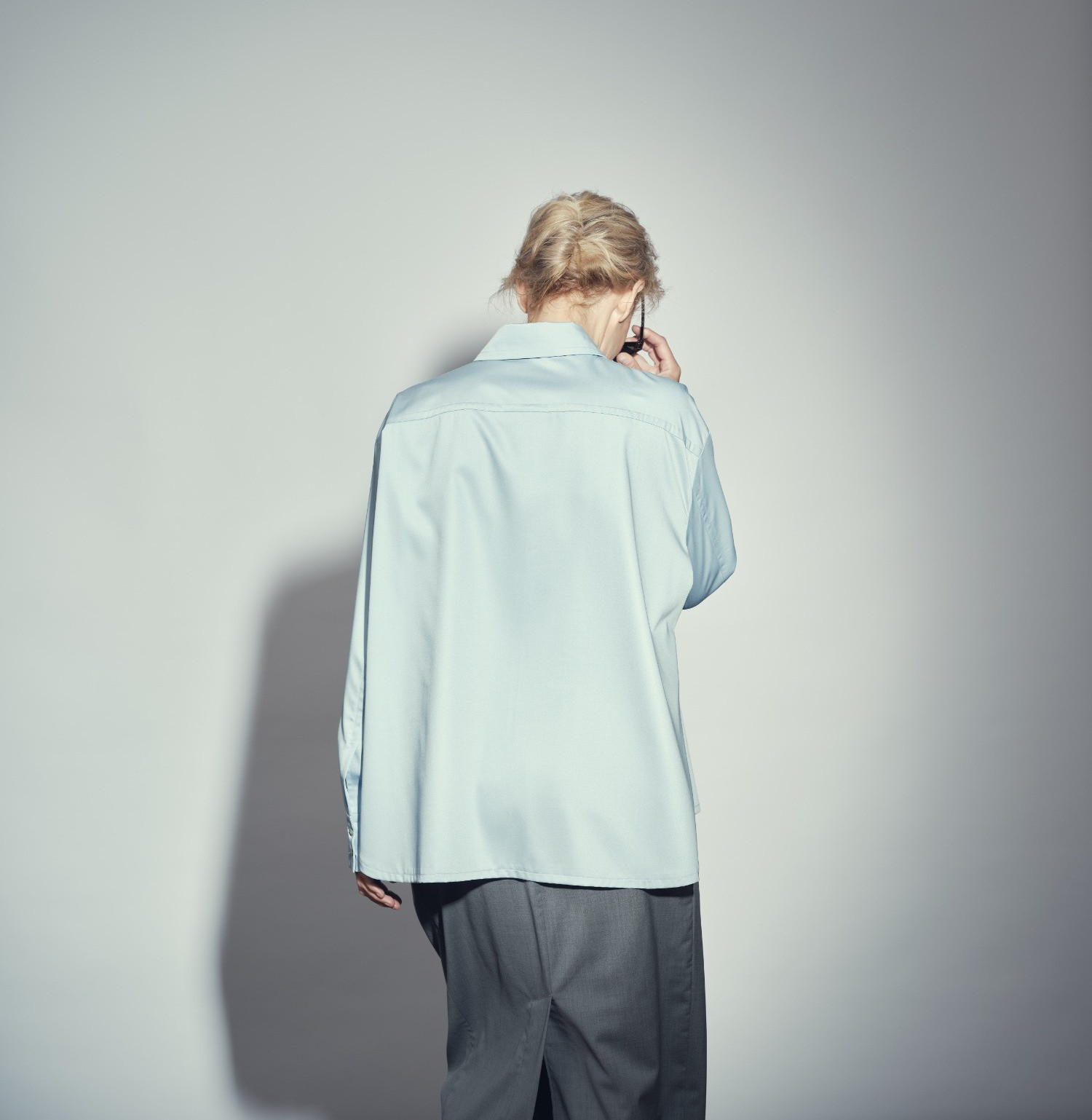 Wool shirt blue