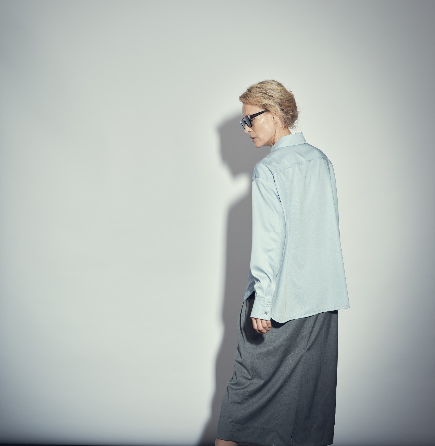 Wool shirt blue
