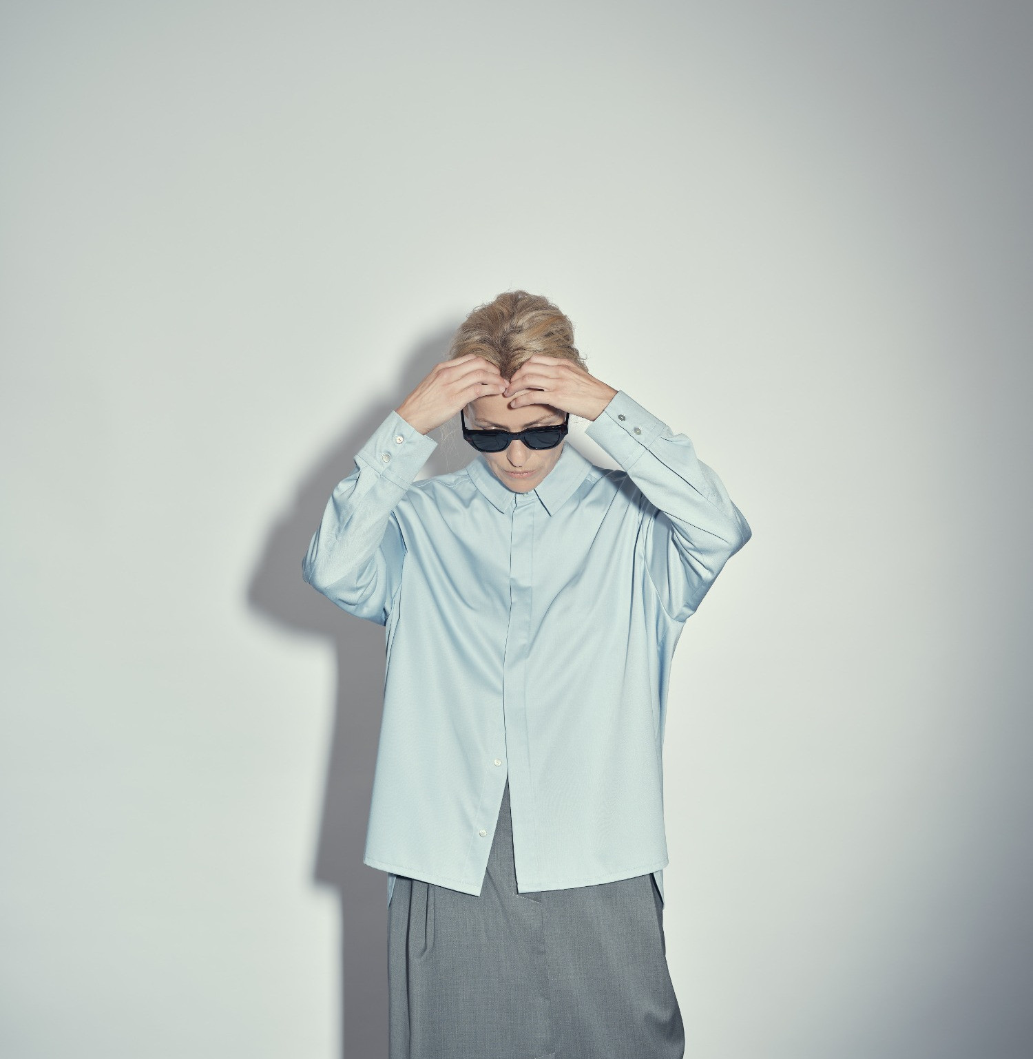 Wool shirt blue