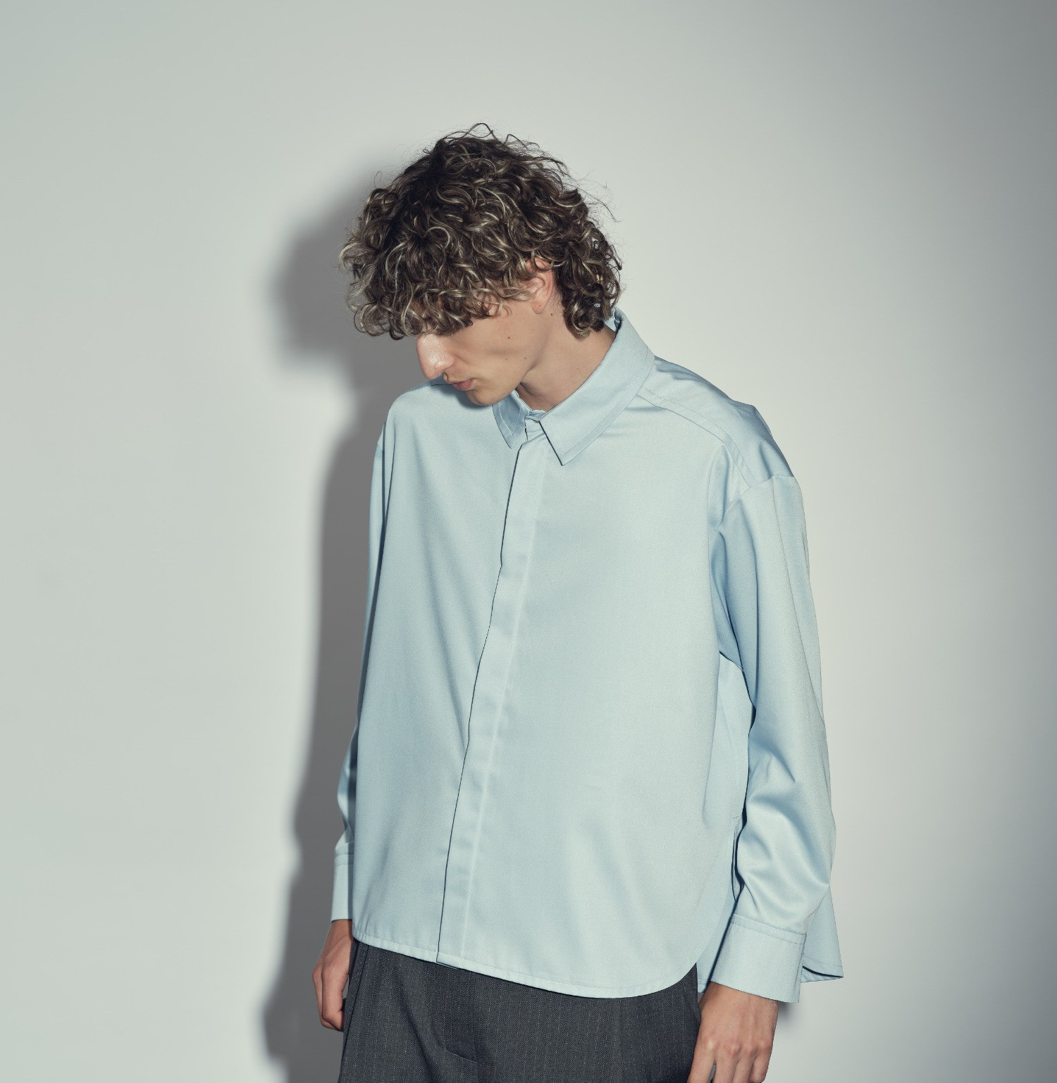 Wool shirt blue