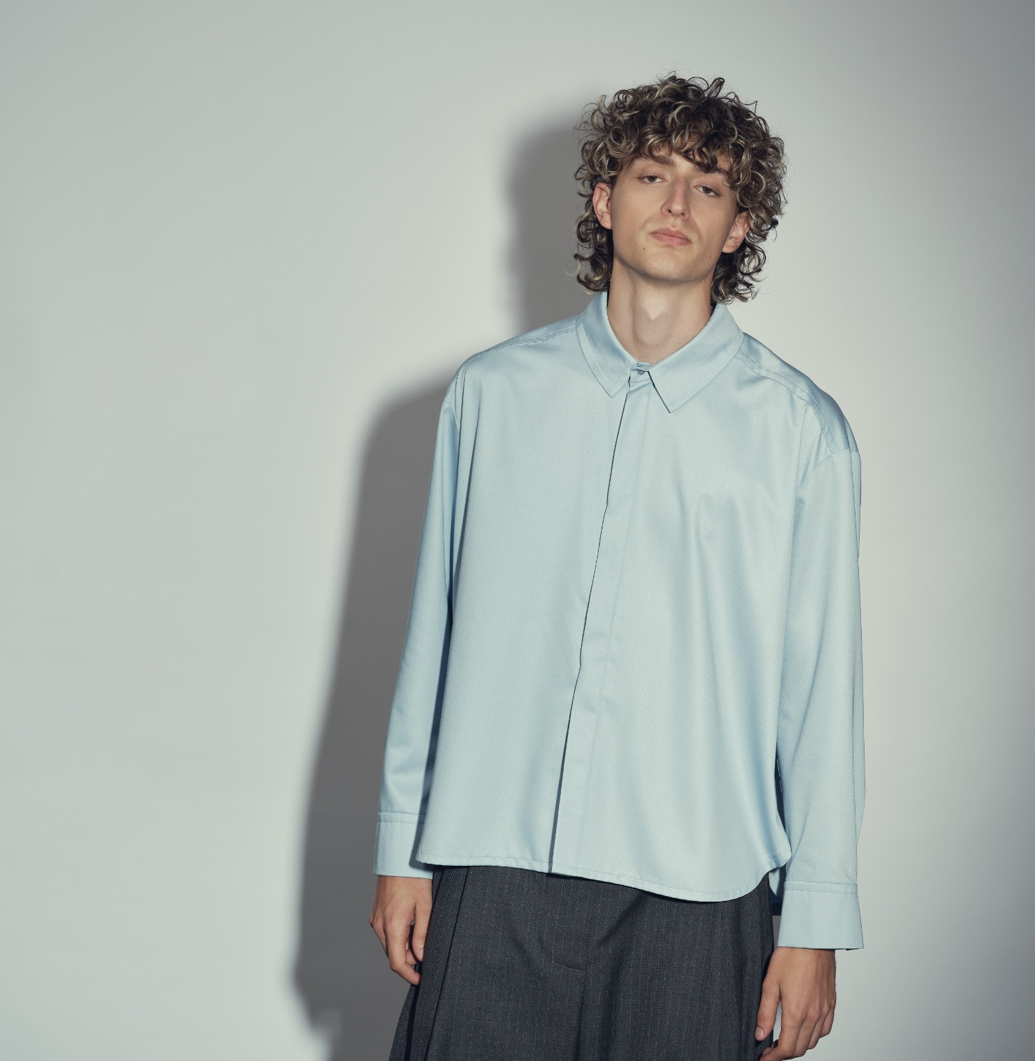 Wool shirt blue