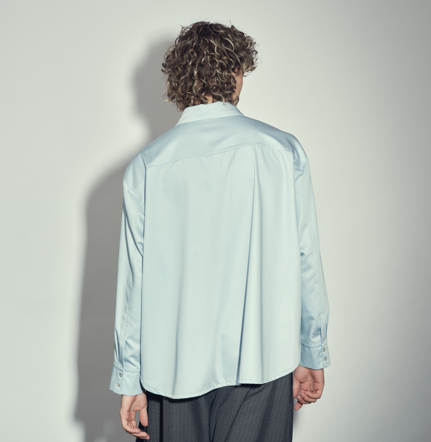 Wool shirt blue