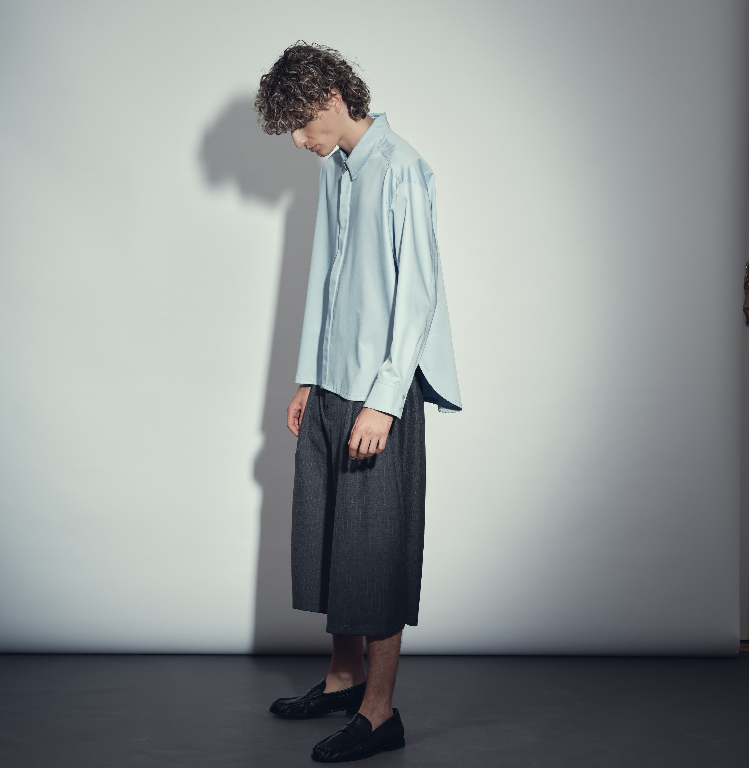 Wool shirt blue