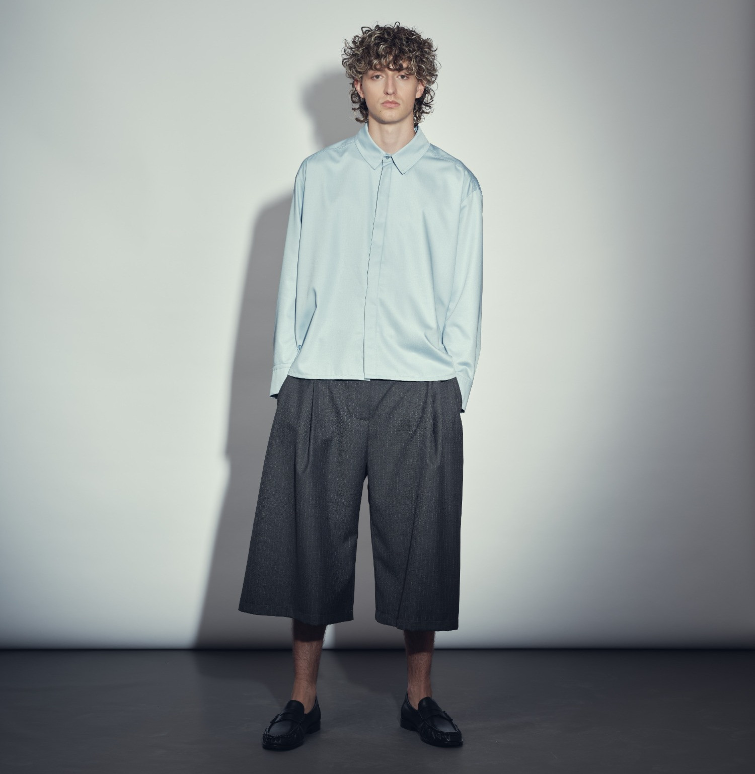 Wool shirt blue
