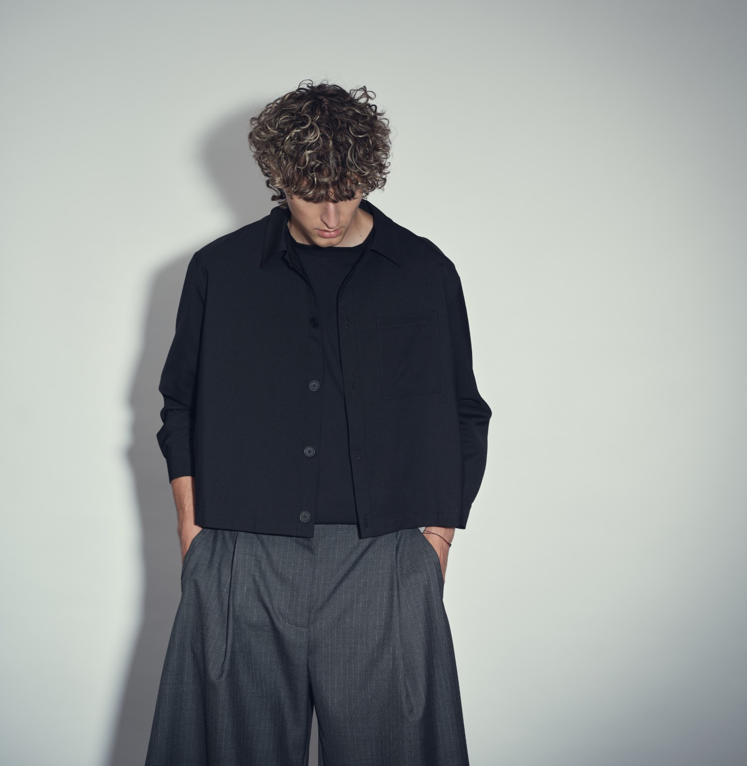 Wool shirt jacket b