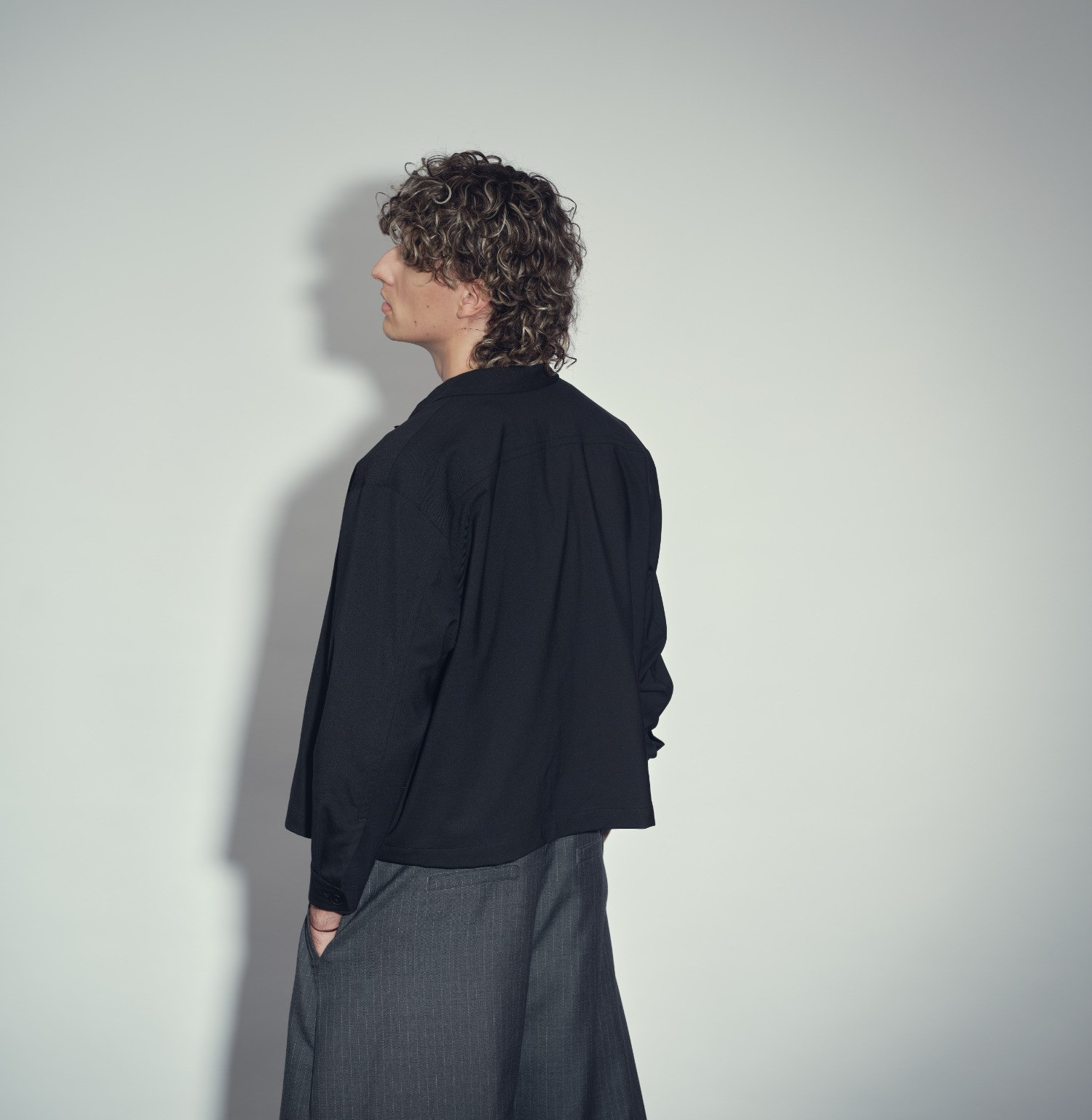 Wool shirt jacket b