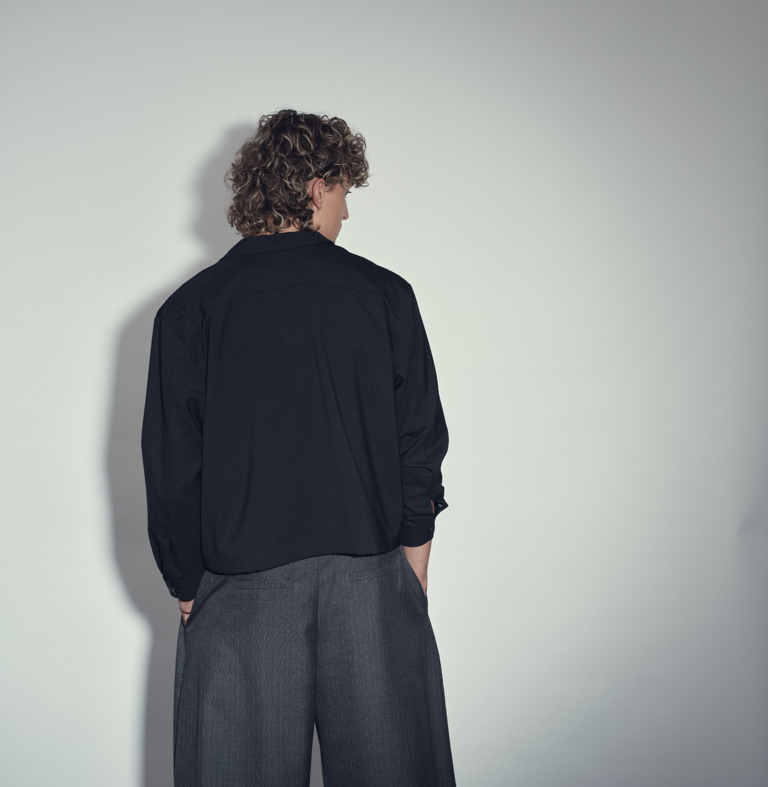 Wool shirt jacket b
